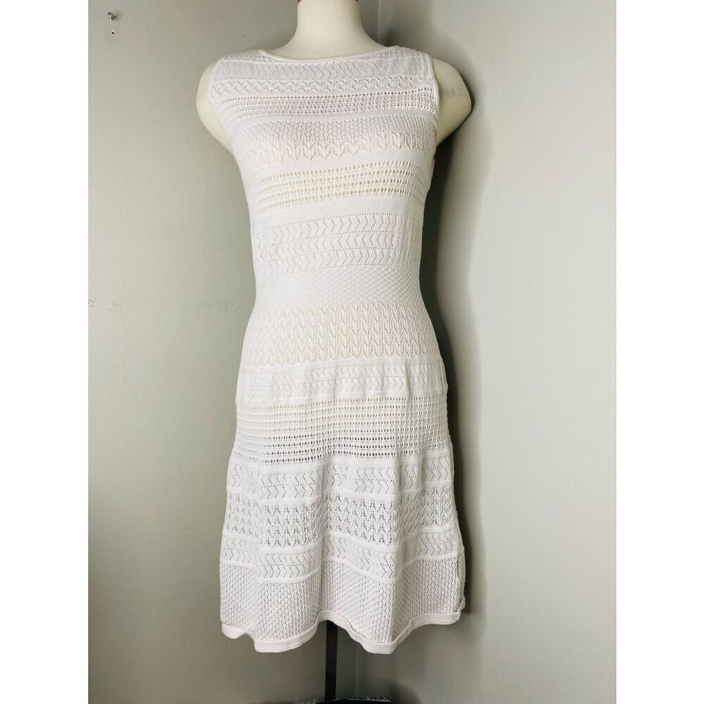 Ralph Lauren White Sleeveless Knit Midi Dress